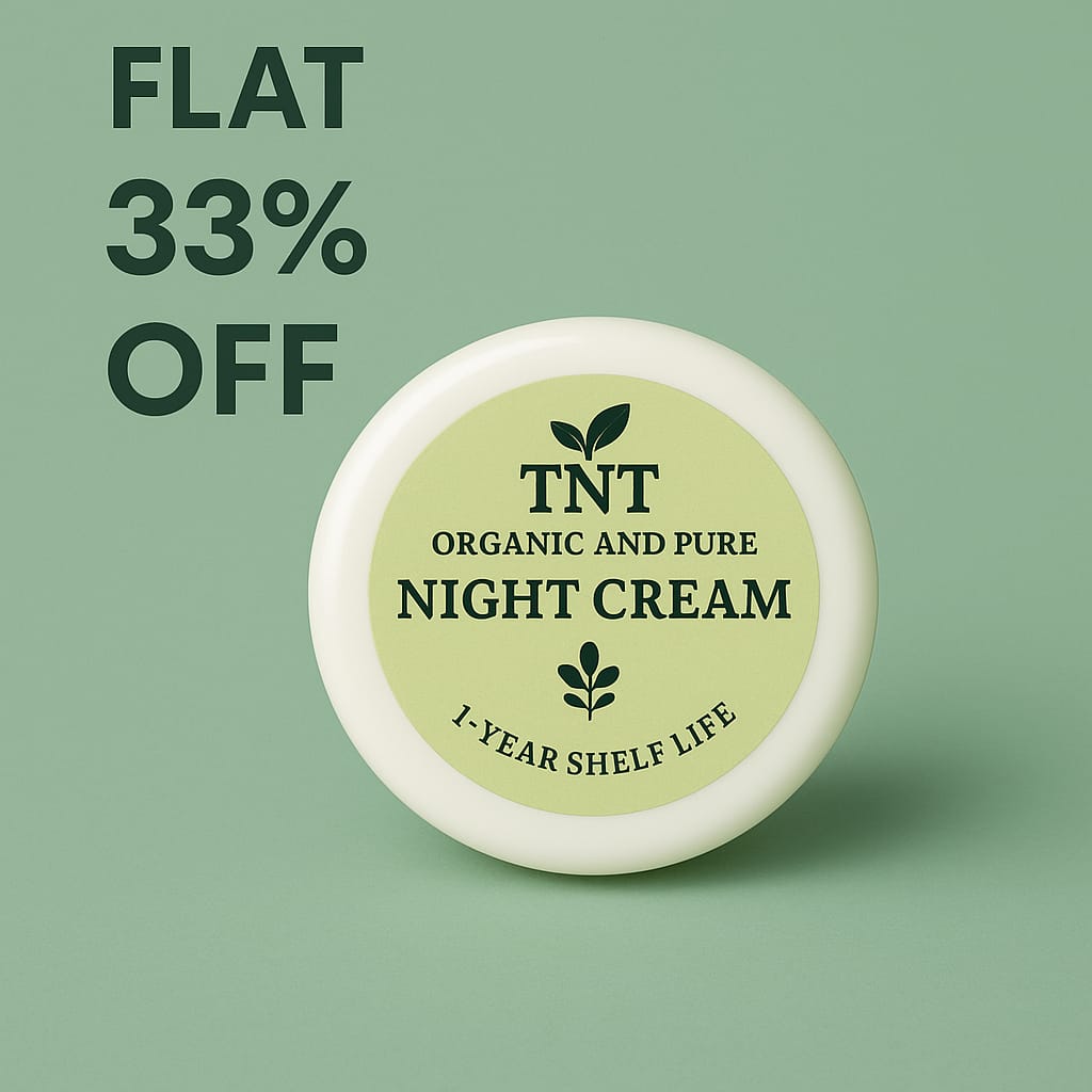 Natural Night Cream Aloe Vera, Rose Water & Vitamin E The Nature's